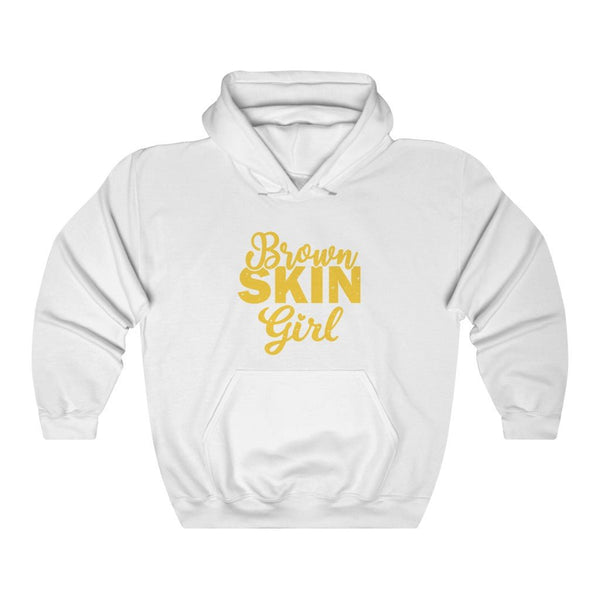 Brown Skin Girl Unisex Heavy Blend™ Hooded Sweatshirt - Melanic Envy LLC